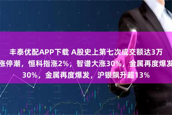 丰泰优配APP下载 A股史上第七次成交额达3万亿元，商业航天掀涨停潮，恒科指涨2%，智谱大涨30%，金属再度爆发，沪银飙升超13%